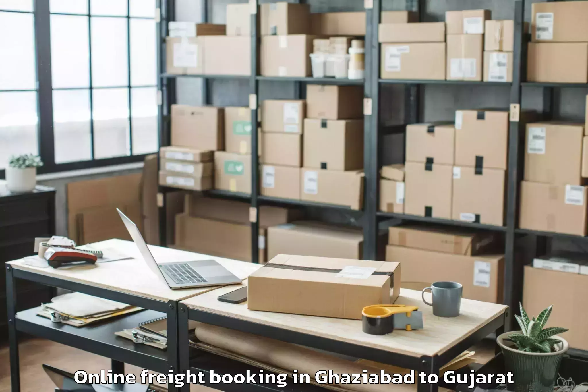 Top Ghaziabad to Gandevi Online Freight Booking Available